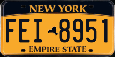 NY license plate FEI8951