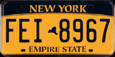 NY license plate FEI8967