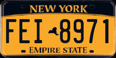 NY license plate FEI8971