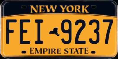 NY license plate FEI9237