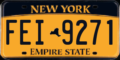 NY license plate FEI9271