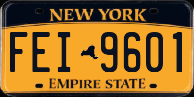 NY license plate FEI9601