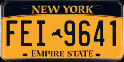 NY license plate FEI9641