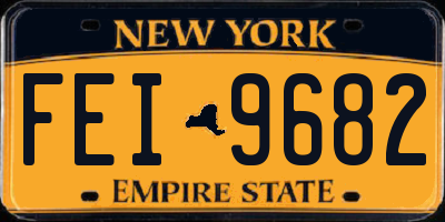 NY license plate FEI9682