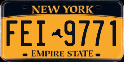 NY license plate FEI9771