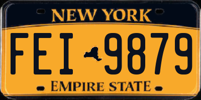 NY license plate FEI9879