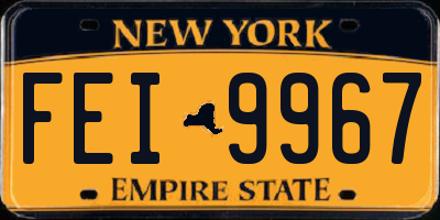 NY license plate FEI9967