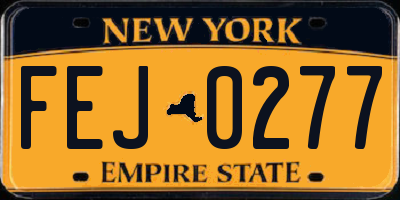 NY license plate FEJ0277