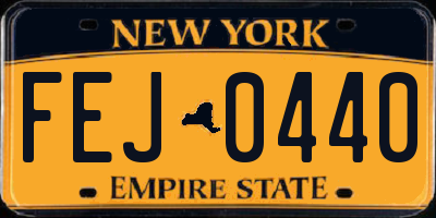 NY license plate FEJ0440