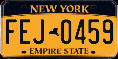 NY license plate FEJ0459