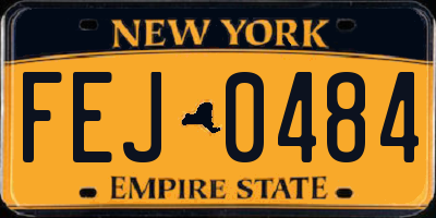 NY license plate FEJ0484