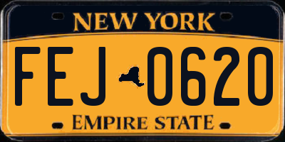 NY license plate FEJ0620