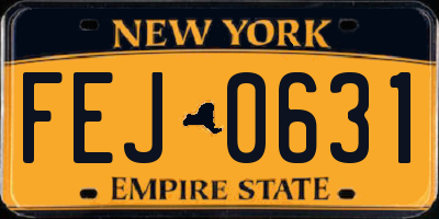 NY license plate FEJ0631
