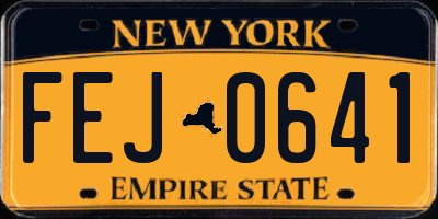 NY license plate FEJ0641