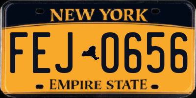 NY license plate FEJ0656