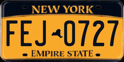 NY license plate FEJ0727