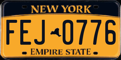 NY license plate FEJ0776