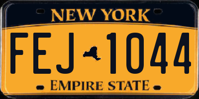 NY license plate FEJ1044