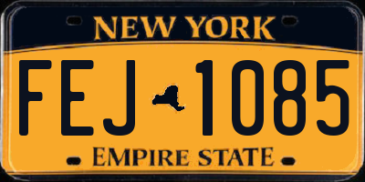 NY license plate FEJ1085