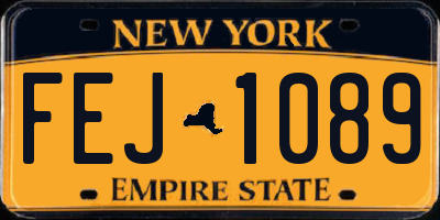 NY license plate FEJ1089