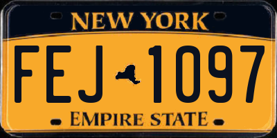 NY license plate FEJ1097
