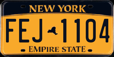 NY license plate FEJ1104