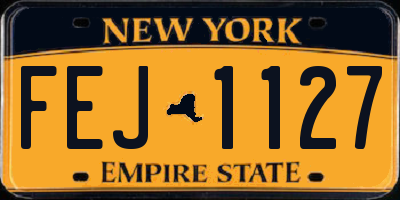 NY license plate FEJ1127