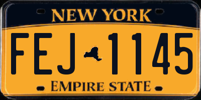 NY license plate FEJ1145