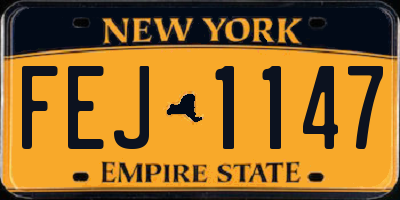 NY license plate FEJ1147