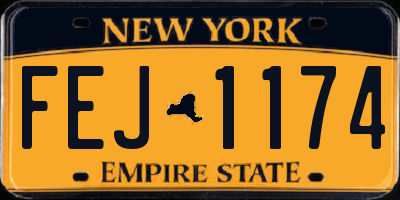 NY license plate FEJ1174