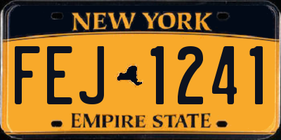 NY license plate FEJ1241