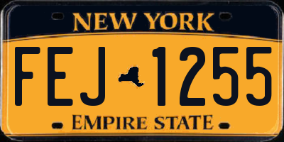 NY license plate FEJ1255