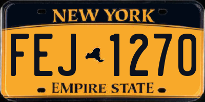 NY license plate FEJ1270