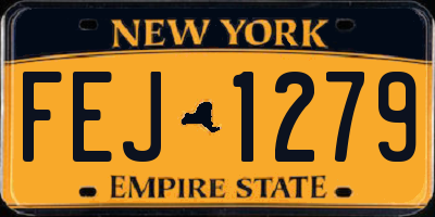 NY license plate FEJ1279