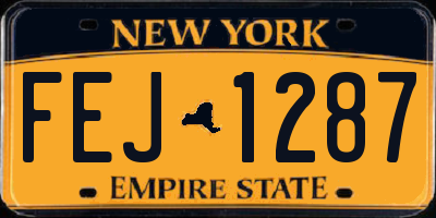 NY license plate FEJ1287