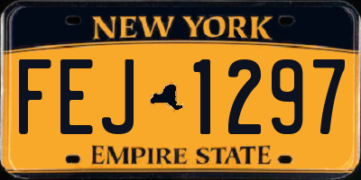 NY license plate FEJ1297