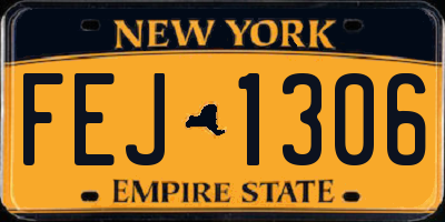 NY license plate FEJ1306