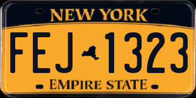 NY license plate FEJ1323