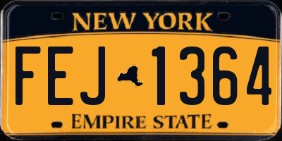 NY license plate FEJ1364