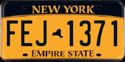 NY license plate FEJ1371