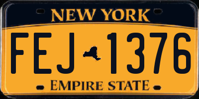 NY license plate FEJ1376