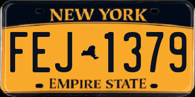 NY license plate FEJ1379