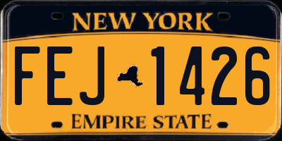 NY license plate FEJ1426