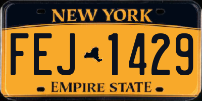 NY license plate FEJ1429