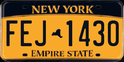 NY license plate FEJ1430
