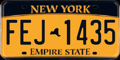 NY license plate FEJ1435