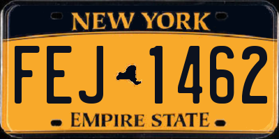 NY license plate FEJ1462