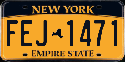 NY license plate FEJ1471