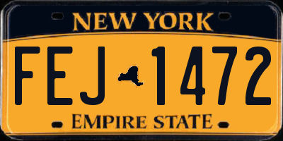 NY license plate FEJ1472