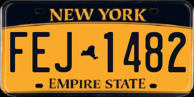 NY license plate FEJ1482